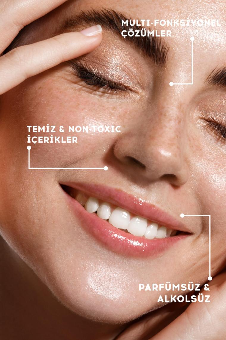 Nemlendirici Yüz Kremi Cilt Tonu Eşitleyici Aydınlatıcı Su Bazlı Tüm Cilt Tipleri Moisturizer 50 ml