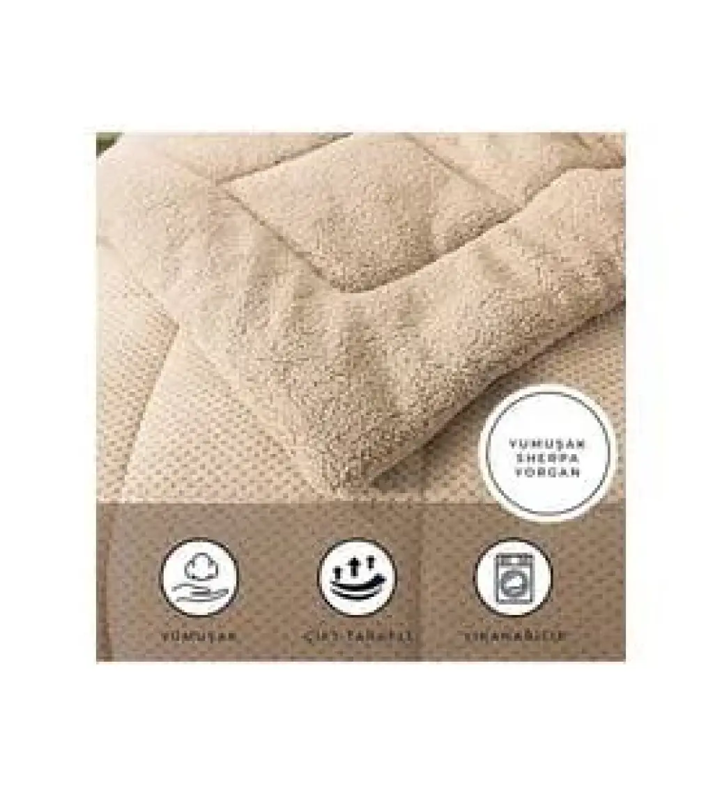Evlen Home Collection Ultra Yumuşak Tek Kişilik Çift Taraflı Wellsoft Peluş Yorgan Yıkanabilir (Battaniye / Nevresim) 160 x 220 cm