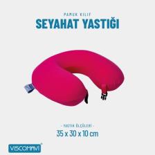 Viscomavi Visco Seyahat Yastığı (Ortopedik Visco Seyahat Yastığı Boyun Yastığı Visco Yastık Boyunluk Pembe)