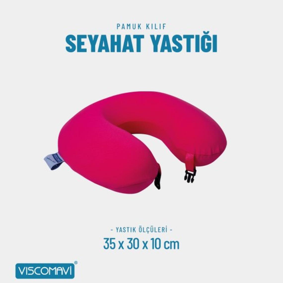 Viscomavi Visco Seyahat Yastığı (Ortopedik Visco Seyahat Yastığı Boyun Yastığı Visco Yastık Boyunluk Pembe)