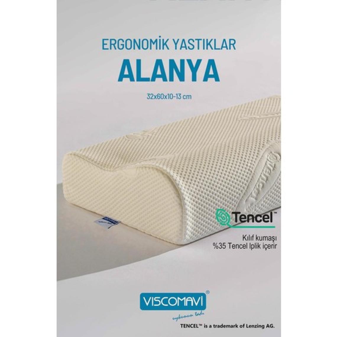 Viscomavi Alanya Ortopedik & Ergonomik Hafızalı Visco Yastık