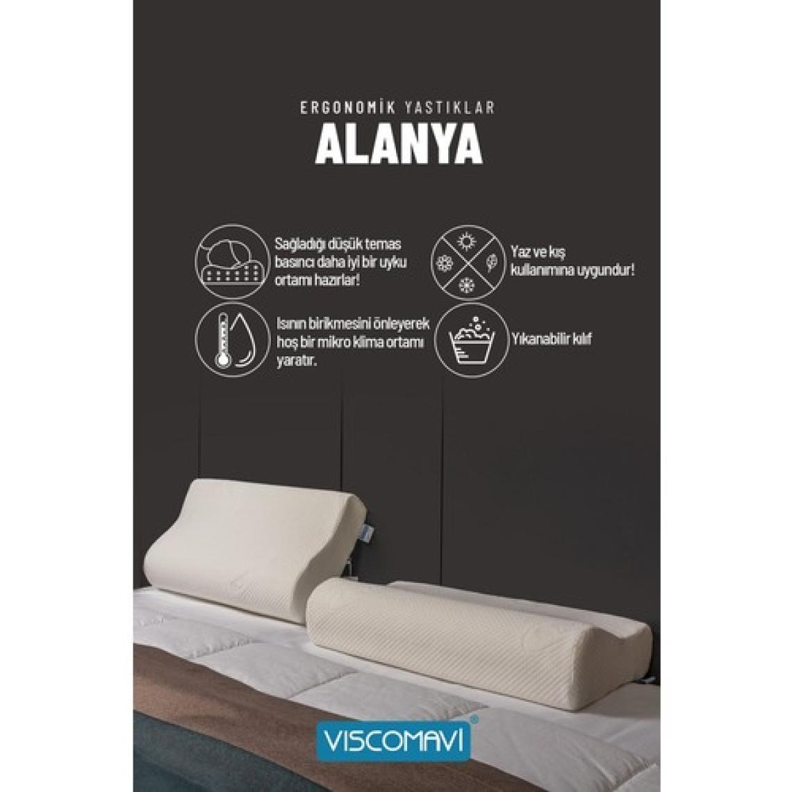Viscomavi Alanya Ortopedik & Ergonomik Hafızalı Visco Yastık