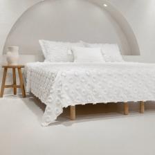 Koza Home Sitra Krem Çift Kişilik Püsküllü Örtüsü 230X250 2 Yastık 50X70 5031
