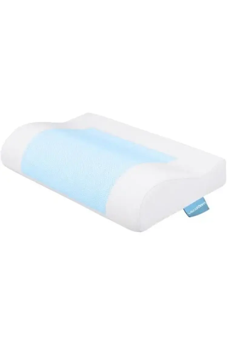Viscofoam Terletmeyen Ortopedik Boyun Destekli Yastık Serinleten Visco Yastık Jelli Yastık 47x30x10-8cm