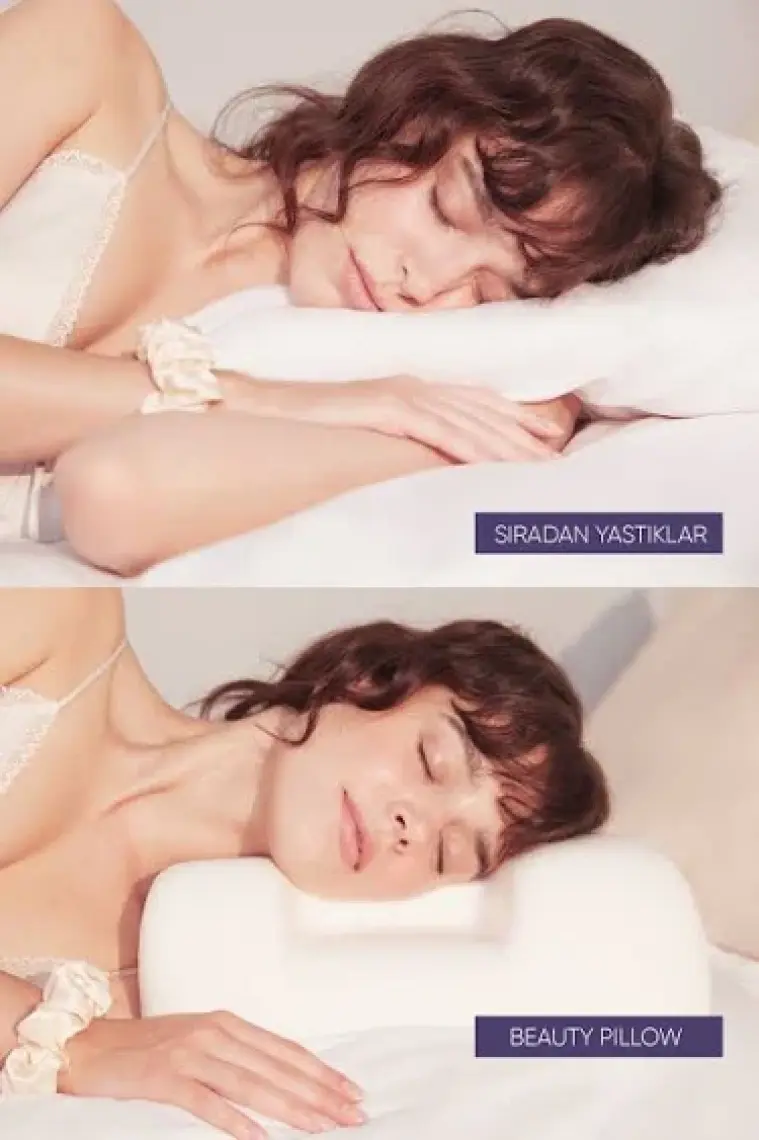 Beauty Pillow Kırısıklık Önleyici Ortopedik Güzellik Yastığı - Siyah Ipek Kılıf ile