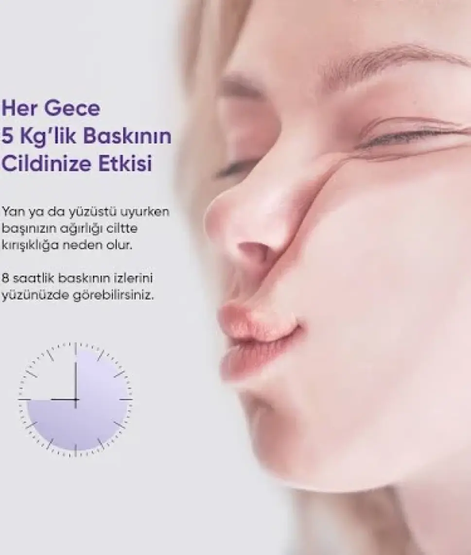 Beauty Pillow Kırısıklık Önleyici Ortopedik Güzellik Yastığı - Siyah Ipek Kılıf ile