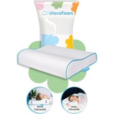 Viscofoam Yüksek Boyun Destekli Ortopedik Yastık Visco Yastık 58x39x12-8.5cm