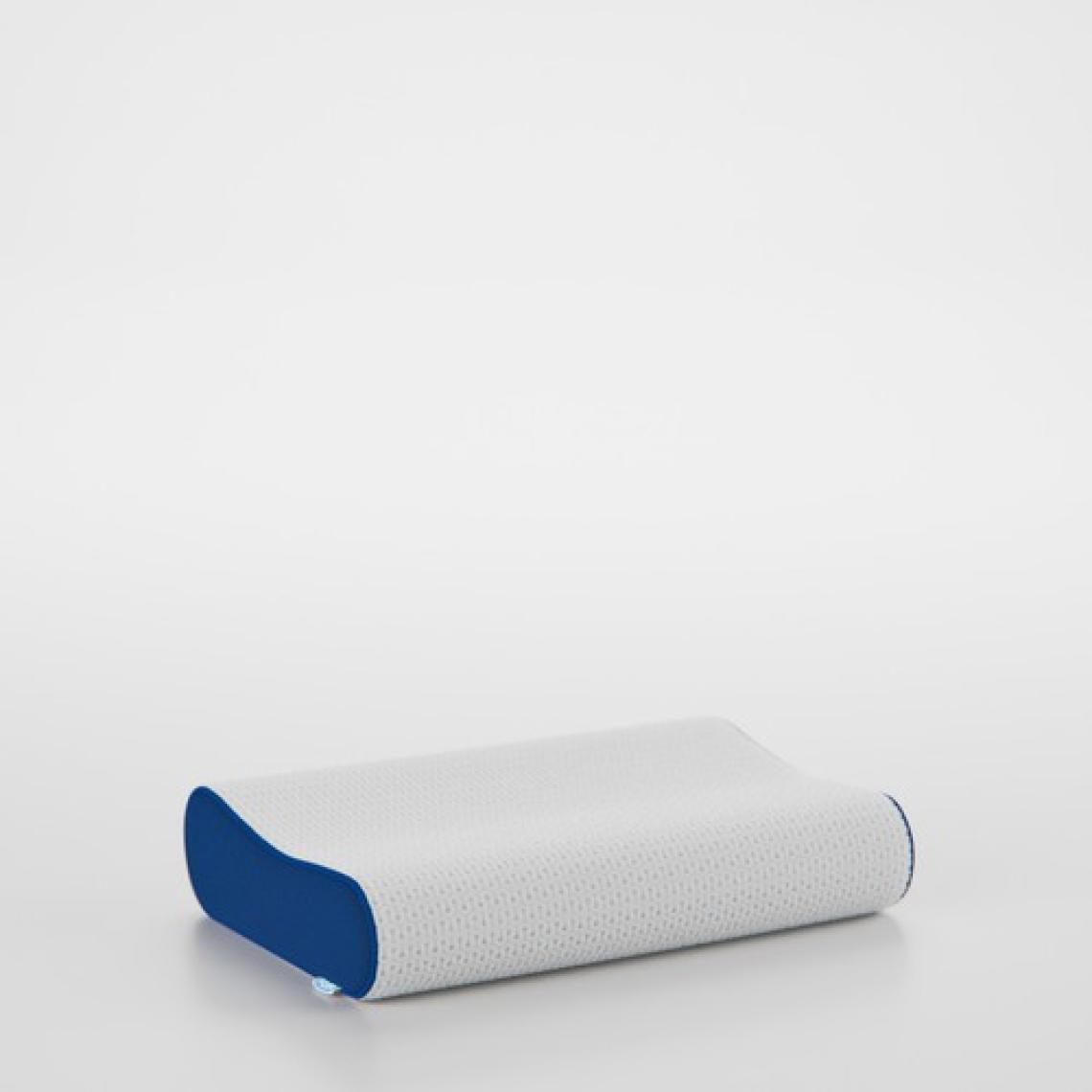 FOM Mini Flex Visco Çocuk Ve Seyahat Uyku Yastık, Ortopedik, 50 X 30 X 11/9, Lacivert