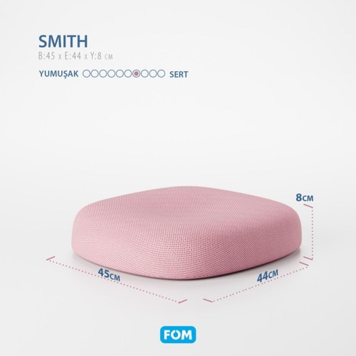 Fom Smith Visco Konforlu ve Rahatlatıcı Oturma Simidi Yastık, Ortopedik, 45 x 44 x 8, Pembe