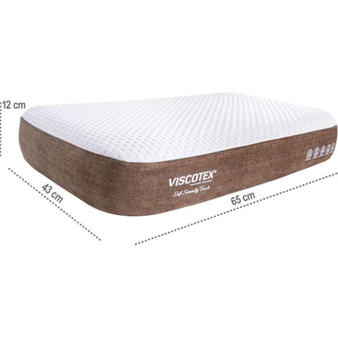 Viscotex Soft Serenity Ergonomik Visco Yastık 65X43X12CM | Boyun Ağrıları Için Yumuşak Hafızalı Baş Yastığı