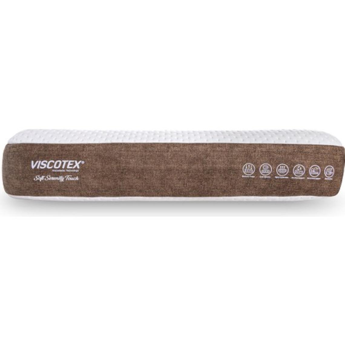 Viscotex Soft Serenity Ergonomik Visco Yastık 65X43X12CM | Boyun Ağrıları Için Yumuşak Hafızalı Baş Yastığı