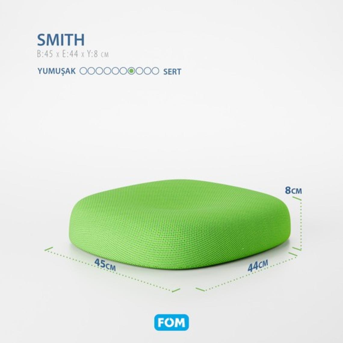 Fom Smith Visco Konforlu ve Rahatlatıcı Oturma Simidi Yastık, Ortopedik, 45 x 44 x 8, Yeşil