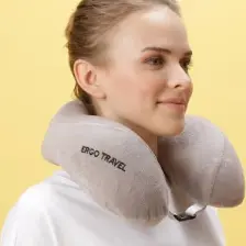 Viscofoam  Comfy Ortopedik Seyahat Yastığı Visco Boyun Destekli Seyahat Yastığı - Gri | Ergo Travel