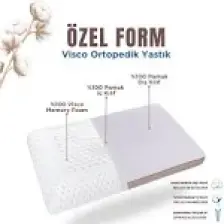 Viscotex Pamuk Kılıflı Small Visco Ortopedik Yastık, Kahverengi, 60X40X10 cm