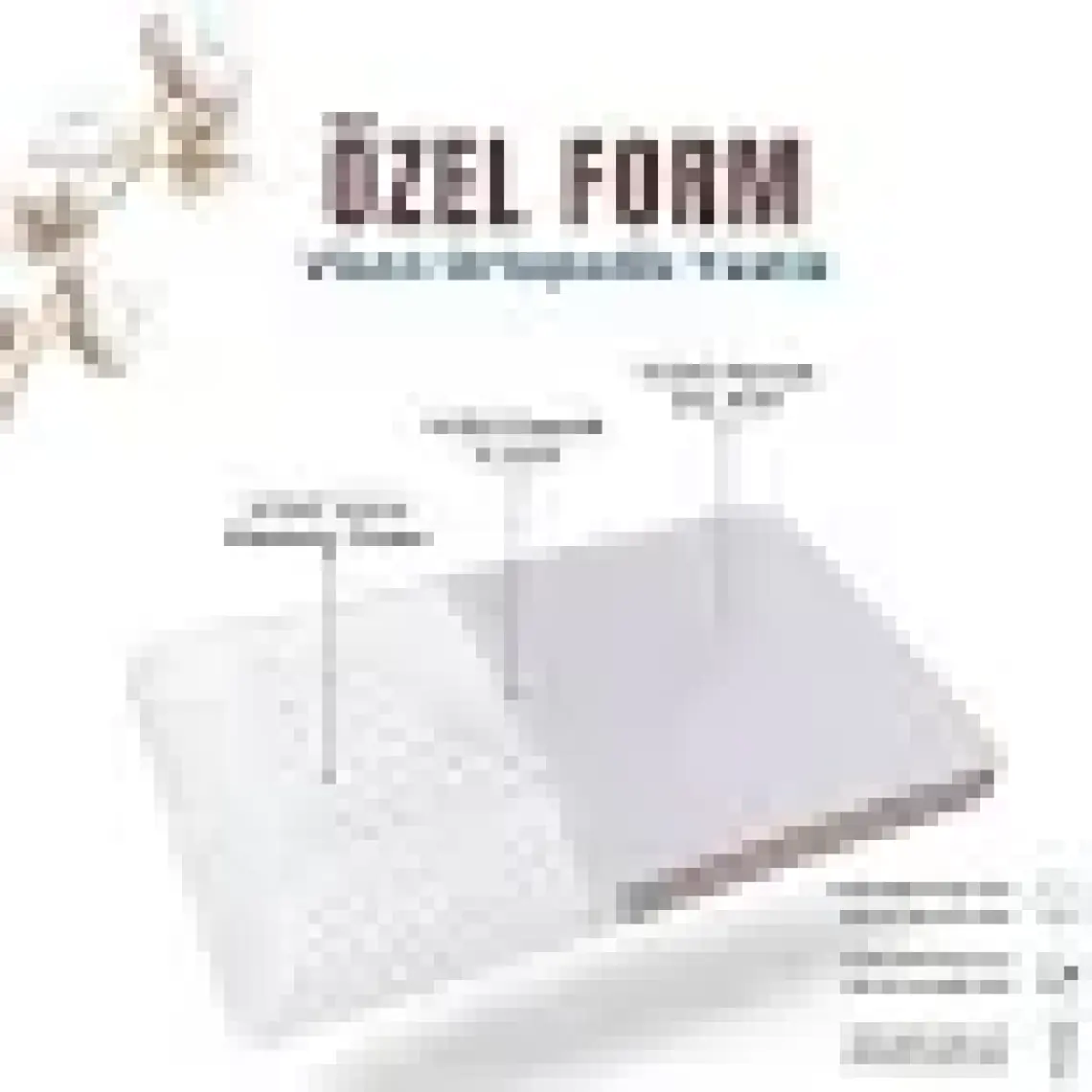 Viscotex Pamuk Kılıflı Small Visco Ortopedik Yastık, Kahverengi, 60X40X10 cm