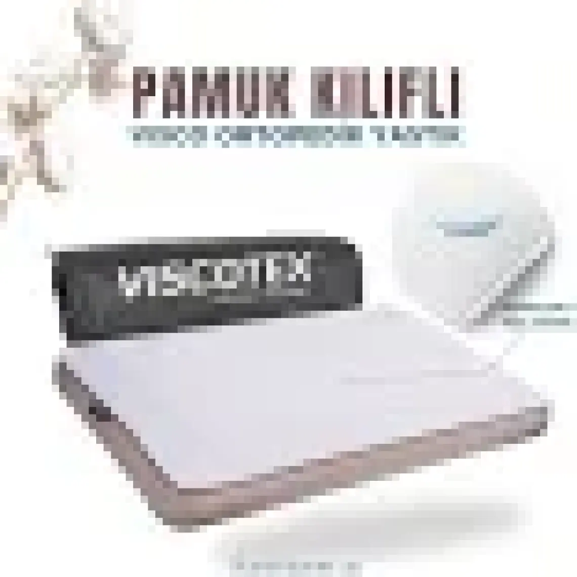 Viscotex Pamuk Kılıflı Small Visco Ortopedik Yastık, Kahverengi, 60X40X10 cm