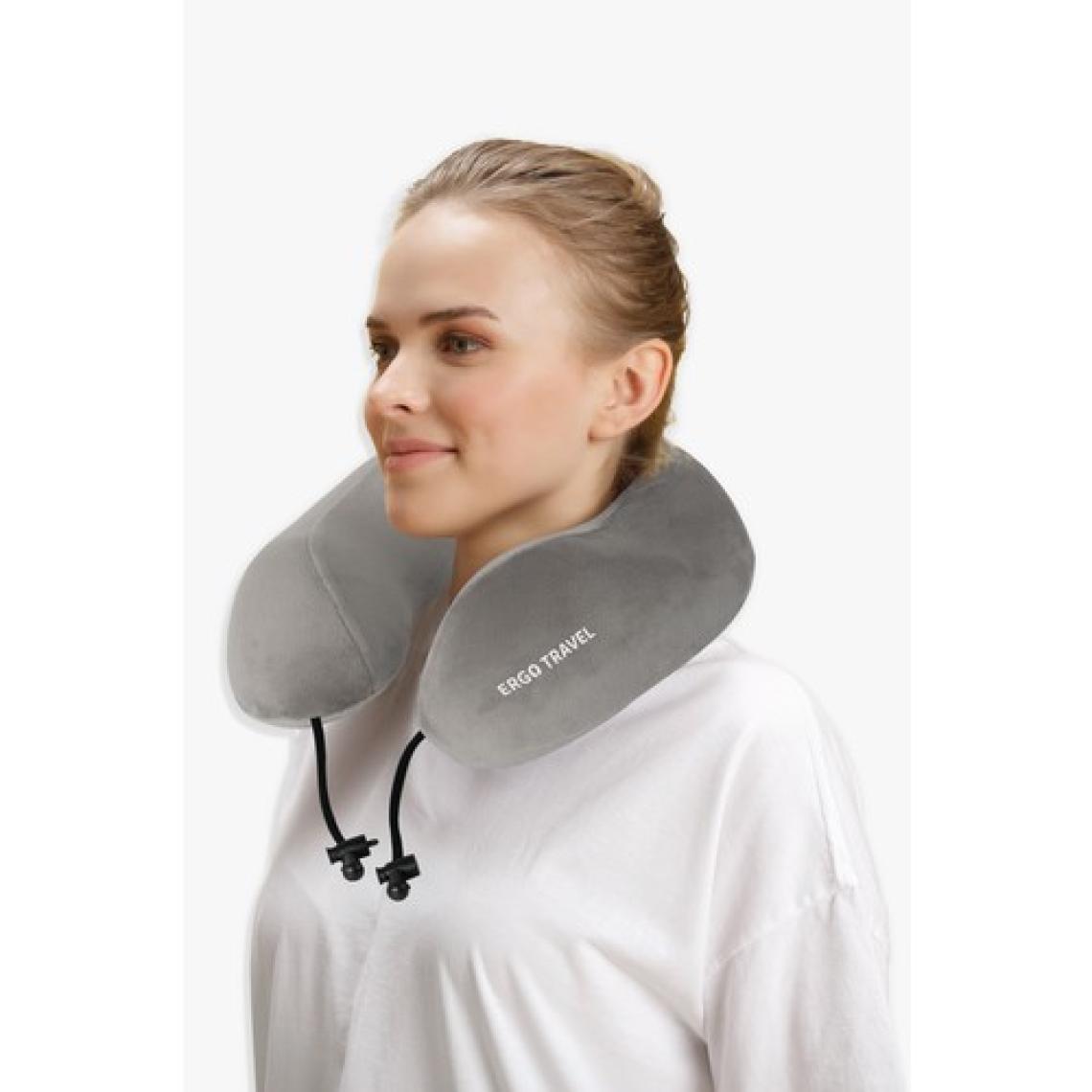 Viscofoam  Comfy Ortopedik Seyahat Yastığı Visco Boyun Destekli Seyahat Yastığı - Gri | Ergo Travel