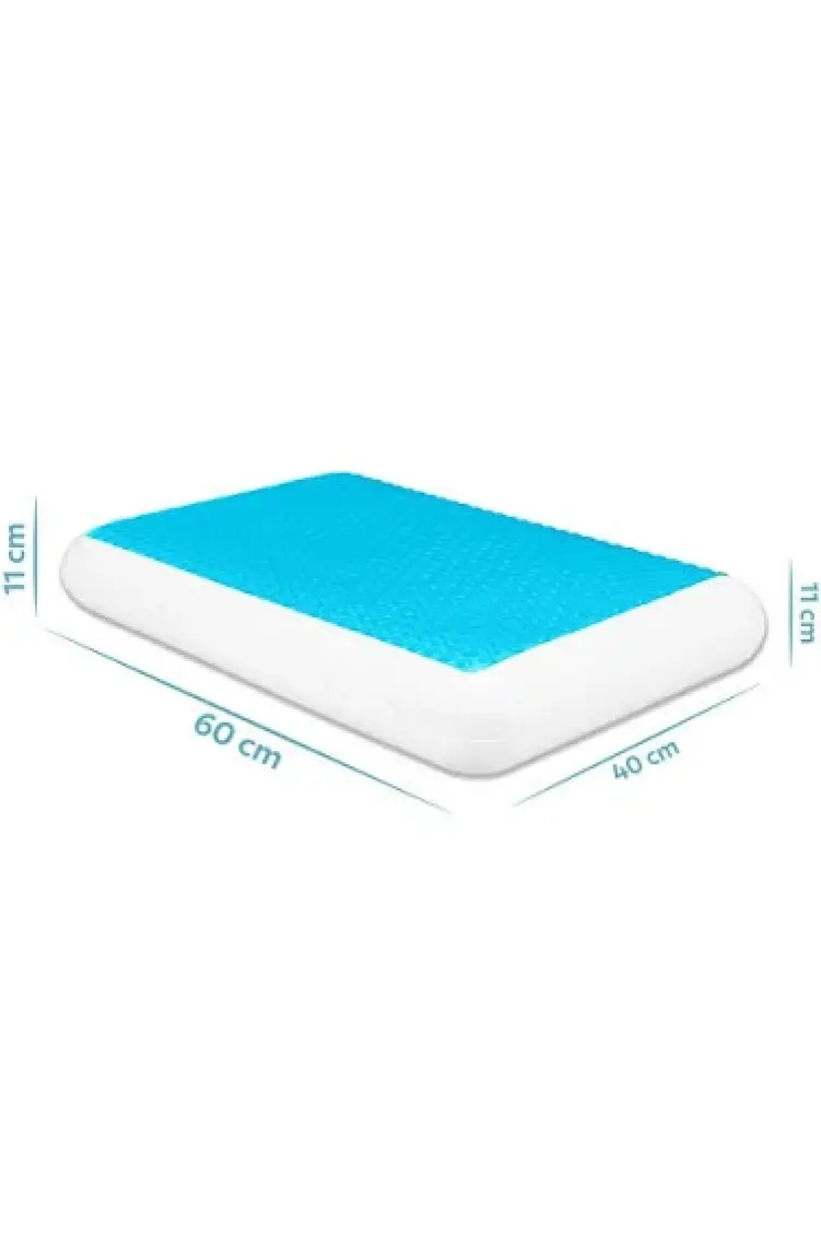 Viscofoam Lüks Terletmeyen Ortopedik Yastık Serinleten Visco Yastık Jelli Yastık 60x40x11cm