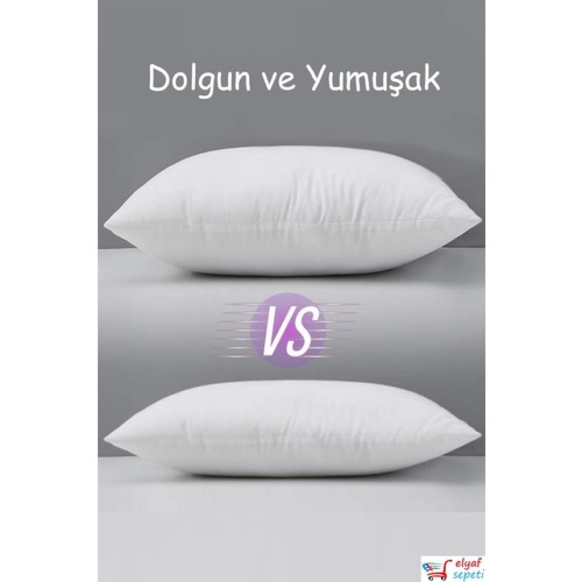 Elyaf Sepeti 2 Li  Boncuk Silikon Elyaf Dolgulu Elyaf Yastık 1000 gr dolgulu 50x70 cm