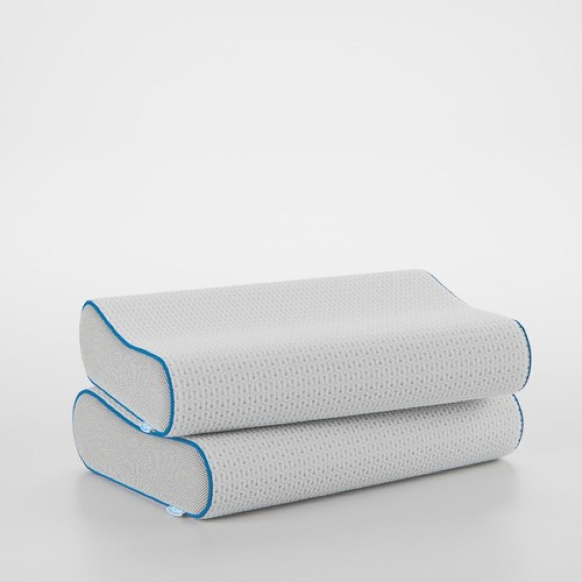 FOM 2'li Flex Tam Ortopedik Visco Konforlu Uyku Yastık Kampanyası, Ortopedik, 60 X 40 X 14/11, Beyaz