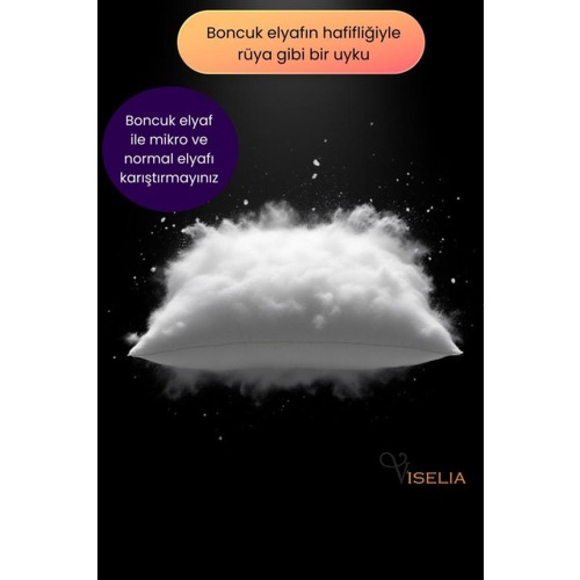 Evene Yastık Boncuk Elyaf Antibakteriyel Dolgu Yumuşak Uyku Yastığı Pamuklu Dikişli Kılıf 1000 gr 5 Adet