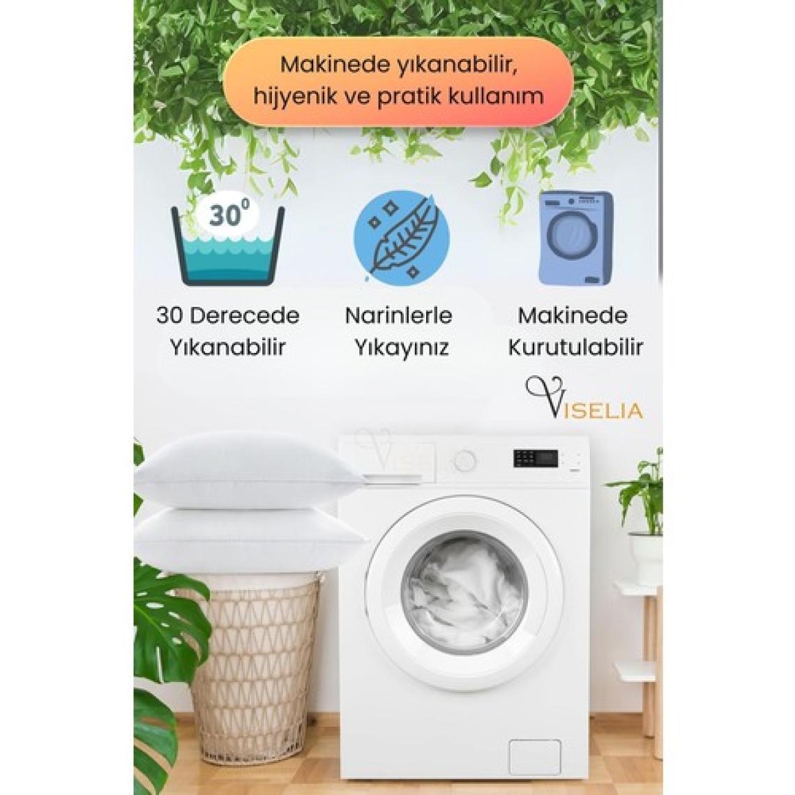 Evene Yastık Boncuk Elyaf Antibakteriyel Dolgu Yumuşak Uyku Yastığı Pamuklu Dikişli Kılıf 1000 gr 5 Adet