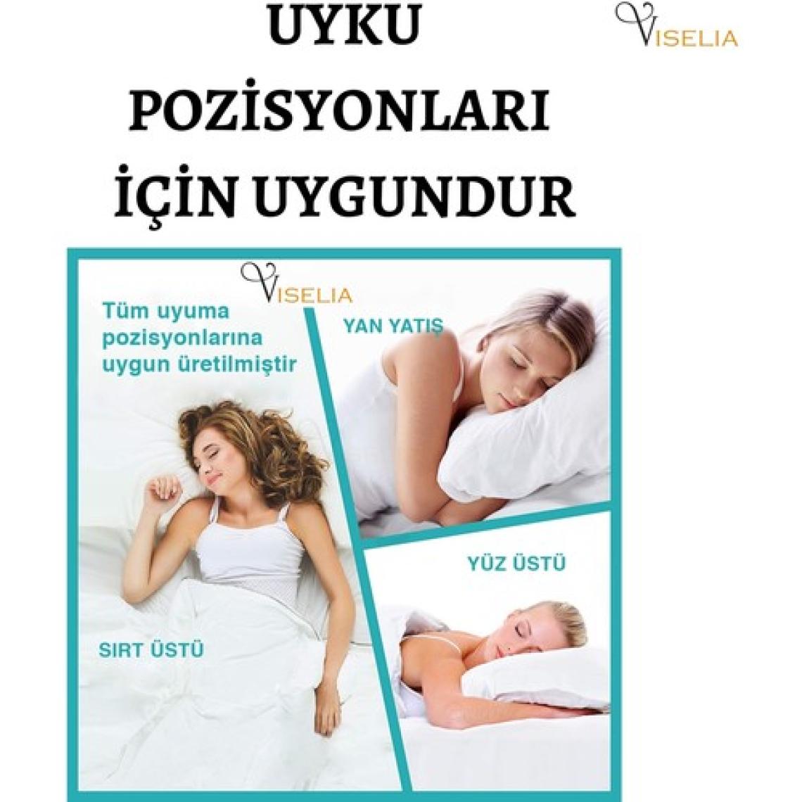 Viselia Yastık Boncuk Elyaf 5 Adet Antibakteriyel Dolgu Extra Yumuşak Uyku Yastığı Pamuklu 800 gr.