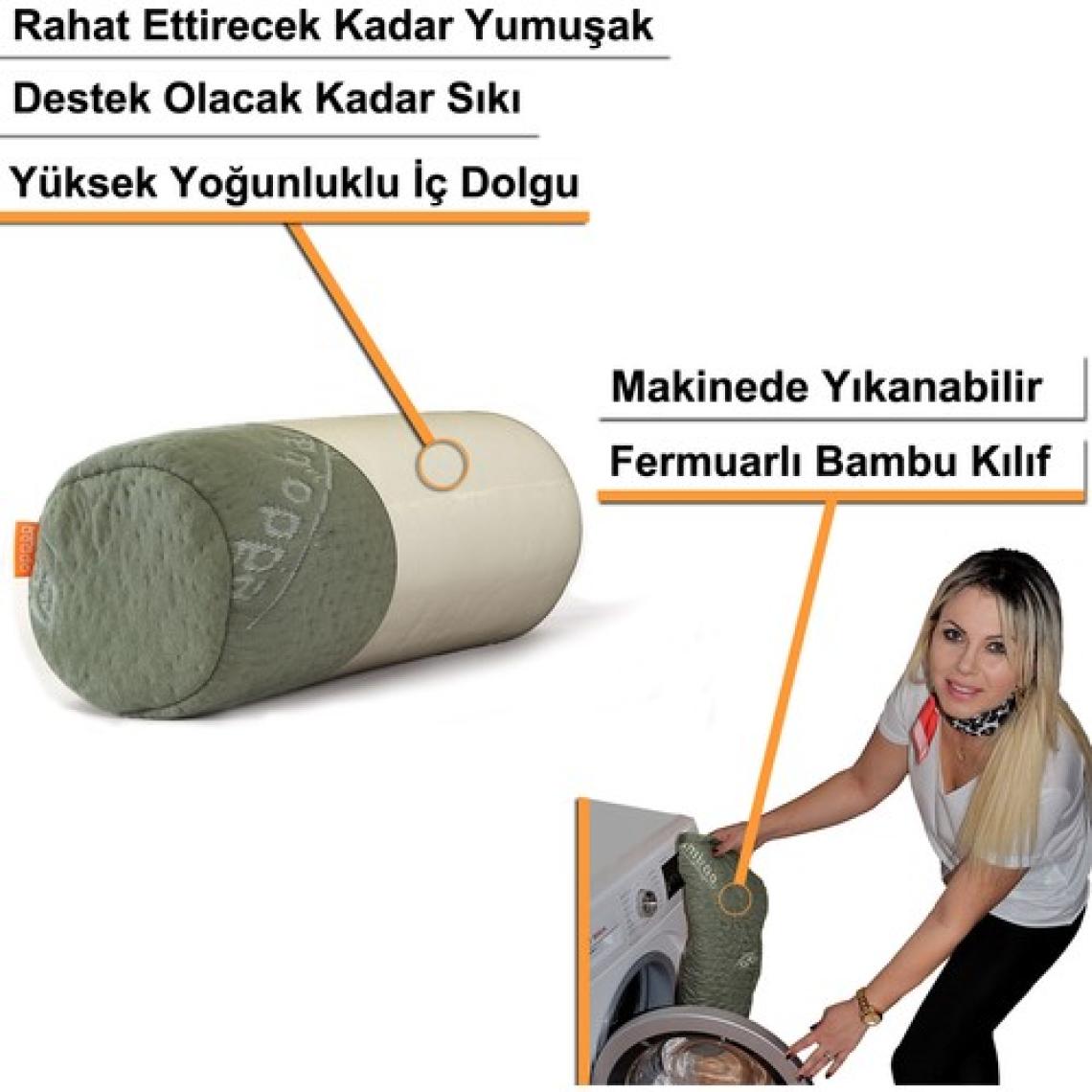 Beddo Bambu Serisi Çok Amaçlı Yastık 2'li