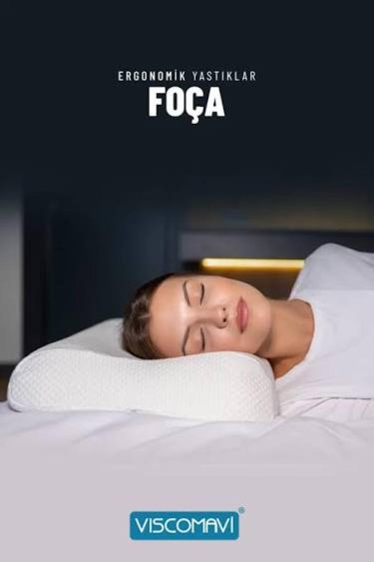 Viscomavi Foça Ortopedik Visco Yastık Ergonomik Hafızalı Visco Yastık