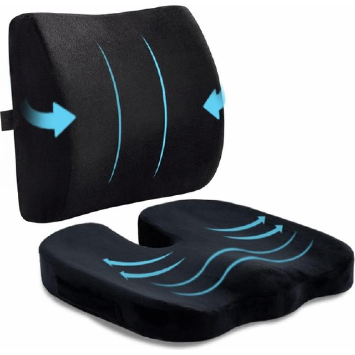 Hasby Visco Cocix Oturma Minderi ve Oto Araç Ofis Koltuk Sandalye Bel Destek Minderi