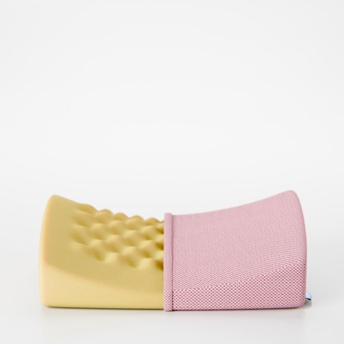 Fom Bels Visco Konforlu ve Rahatlatıcı Bel Destek Yastık, Ortopedik, 40 cm x 34 cm x 12 cm, Pembe