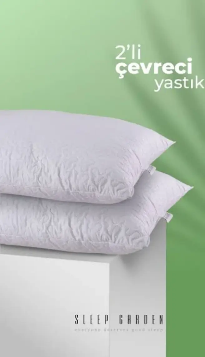 Sleep Garden 2'li Çevreci Elyaf Silikon Yastık Seti