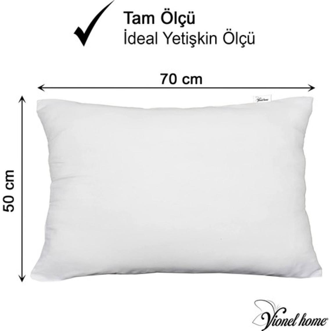 Vionel Home 2 Adet Ekonomik Yastık , Otel Yastığı, Boncuk Silikon 50 x 70