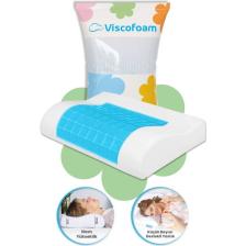 Viscofoam Terletmeyen Ortopedik Boyun Destekli Yastık Serinleten Visco Yastık Jelli Yastık 47x30x10-8cm