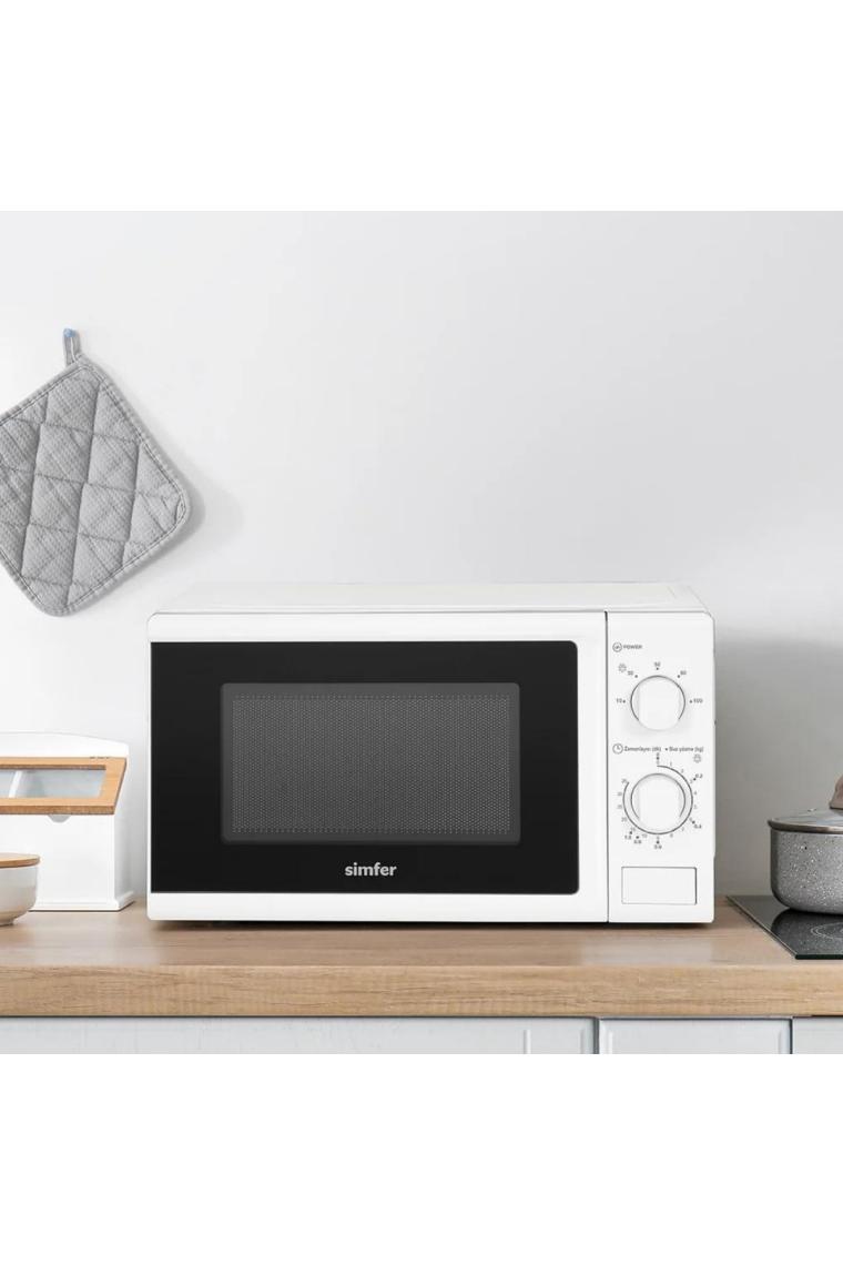 Simfer Sk 4601W Beyaz 20 Litre Mekanik Mikrodalga Fırın