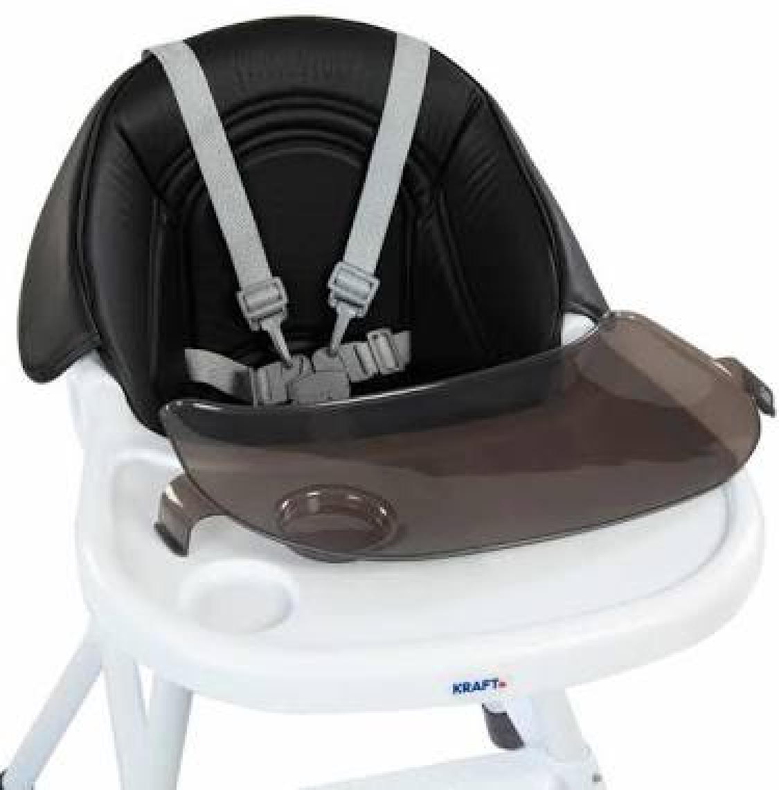 Kraft Siyah Mama Sandalyesi – 0-3 Yaş, 5 Noktalı Emniyet Kemeri, Çıkarılabilir Tepsi ve Katlanabilir Ergonomik Tasarım