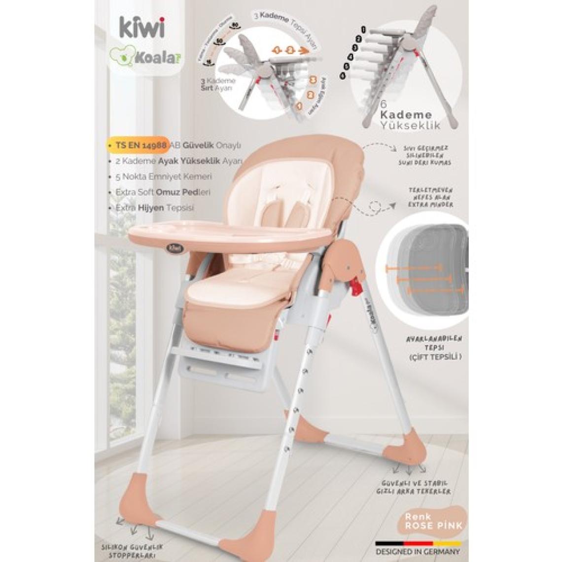 Kiwi Koala All In One Katlanır Tekerlekli Mama Sandalyesi