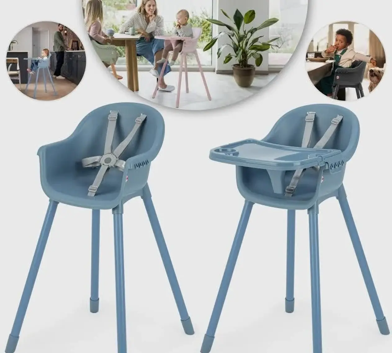 Elele Sorte 2in1 Bebek Mama Sandalyesi ve Çocuk Sandalyesi Mavi