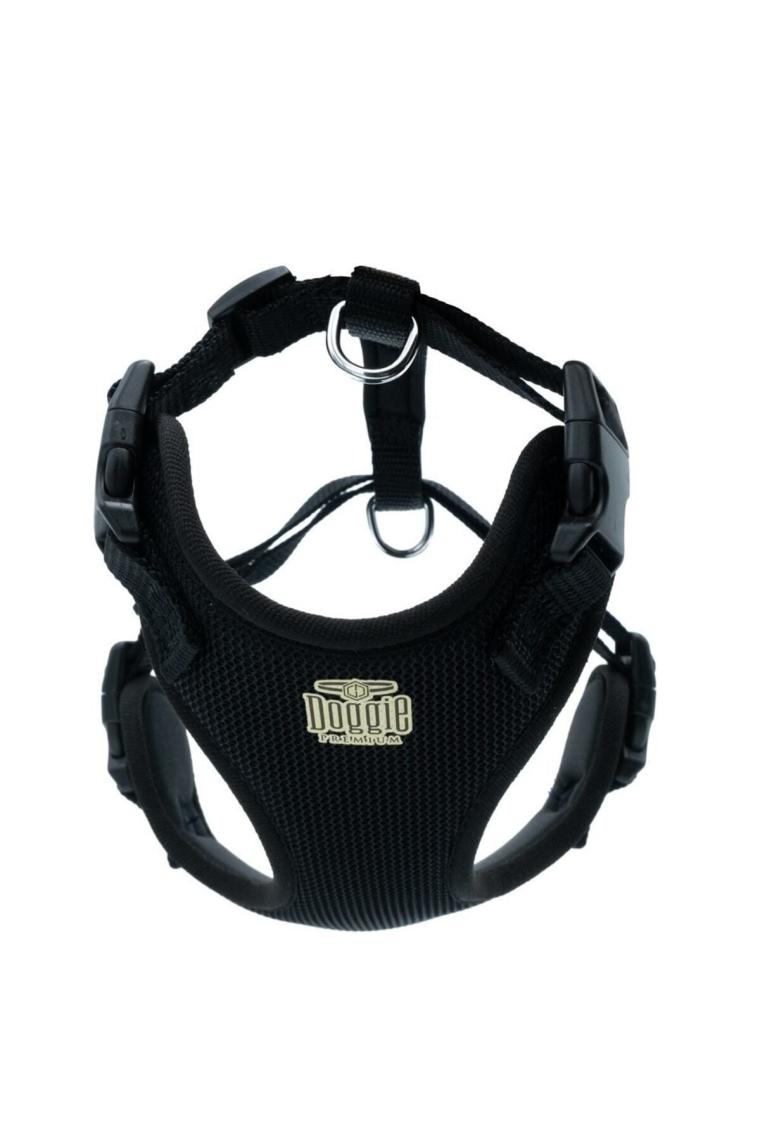 Havalı Ped Dokuma Göğüs Tasması Siyah 2x45-55 Cm