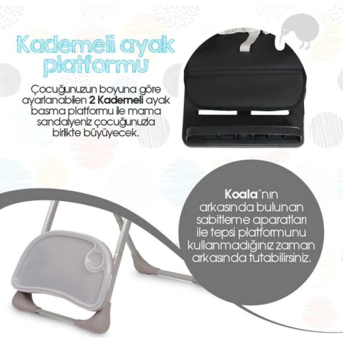 Kiwi Koala All In One Katlanır Tekerlekli Mama Sandalyesi