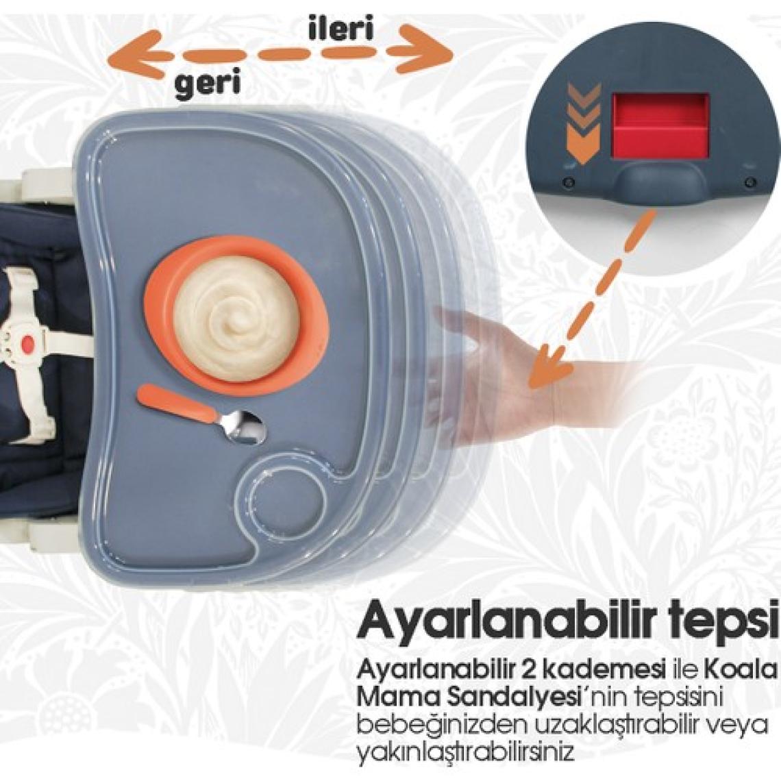 Kiwi Koala All In One Katlanır Tekerlekli Mama Sandalyesi