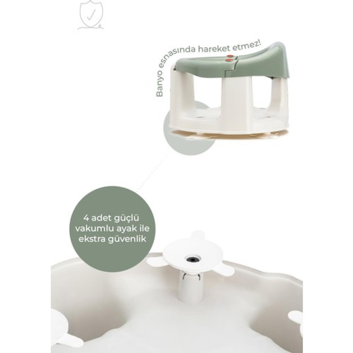 Baby Jem Önden Açılır Banyo & Mama Oturağı Soft Yeşil