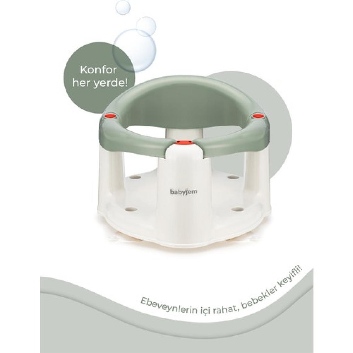 Baby Jem Önden Açılır Banyo & Mama Oturağı Soft Yeşil
