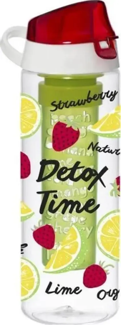 Herevin Tropic Çilek Baskılı İNfuserli Detox Matara - Como Kapak