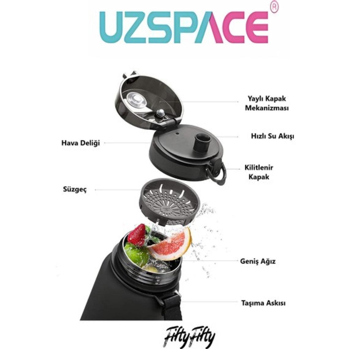 Uzspace Tritan Matara 1000 ml Buz Mavisi 3038