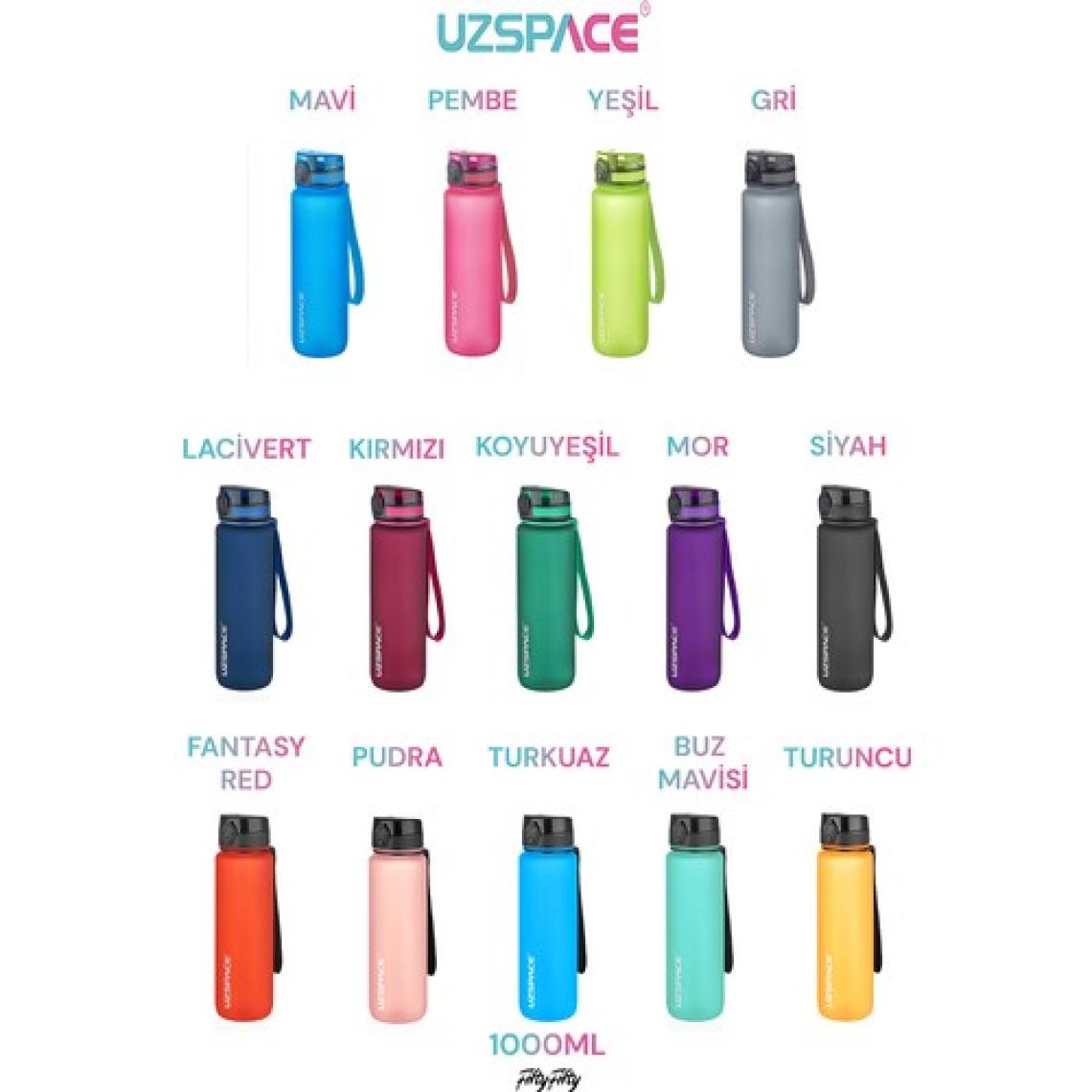 Uzspace Tritan Matara 1000 ml Buz Mavisi 3038