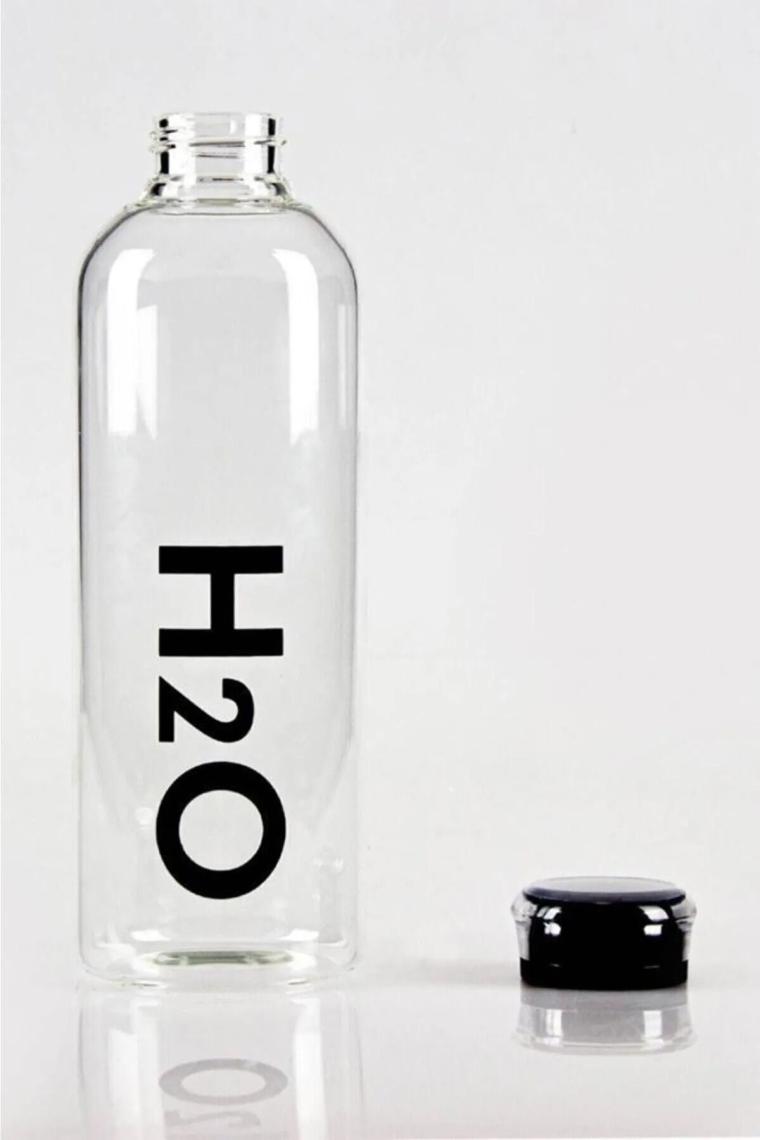Molvea H2O Borosilikat Cam Matara Vakum Kapaklı 1 Litre Su Şişesi Suluk