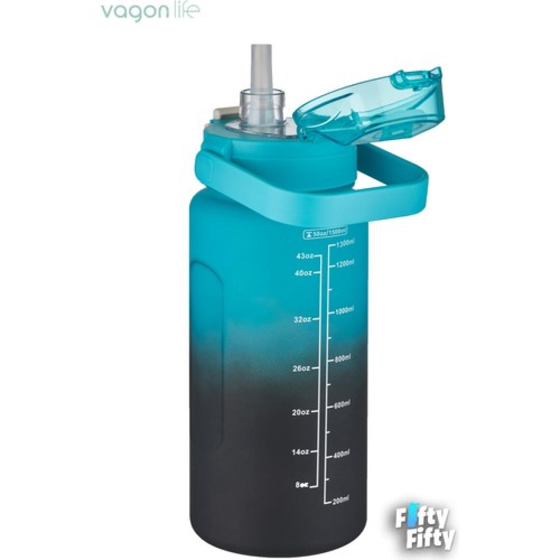 Vagonlife 2'li Ekonomik Motivasyon Matara Seti 1500 ml Büyük Boy 4 Farklı Renk Seçeneği Fiftyfifty