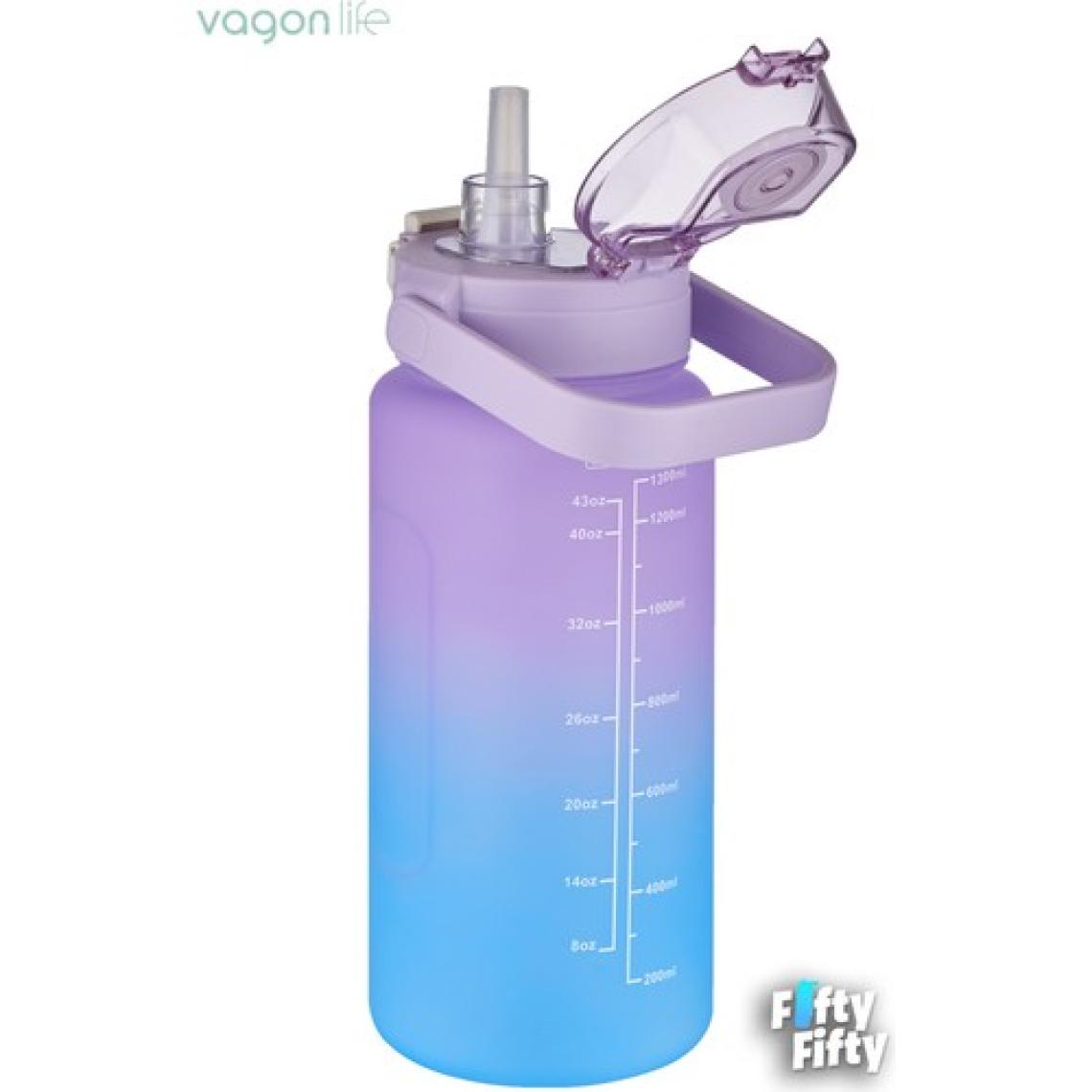 Vagonlife 2'li Ekonomik Motivasyon Matara Seti 1500 ml Büyük Boy 4 Farklı Renk Seçeneği Fiftyfifty