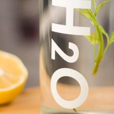 Molvea H2O Borosilikat Cam Matara Vakum Kapaklı 1 Litre Su Şişesi Suluk